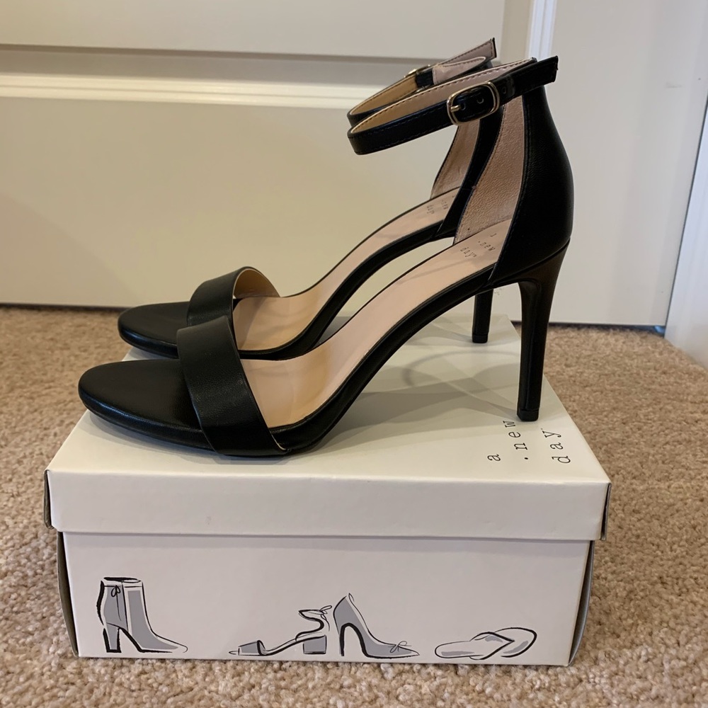 Black heels with open toe